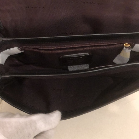 Coach Black and Gold Satchel with Structured Design - Picture 5 of 9